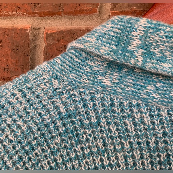 Men’s (XXL) Land’s End Shawl Neck Sweater Dusty Blue IMMACULATE! - Picture 3 of 5